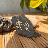 Personalized Birth Month Flower Necklace – 14K Gold