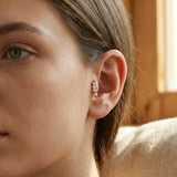 14K Gold Marquise Cluster Tragus Stud – Flat Back Piercing - 1
