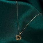 14K Solid Gold Seashell Necklace – Dainty Beach-Inspired Pendant - 1