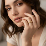 14K Gold Braided Rope Ring – Minimalist Textured Stackable Band - 1