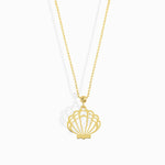 14K Solid Gold Seashell Necklace – Dainty Beach-Inspired Pendant - 3