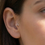 14K Solid Gold Horseshoe Tragus Earring – Good Luck Cartilage Stud - 8