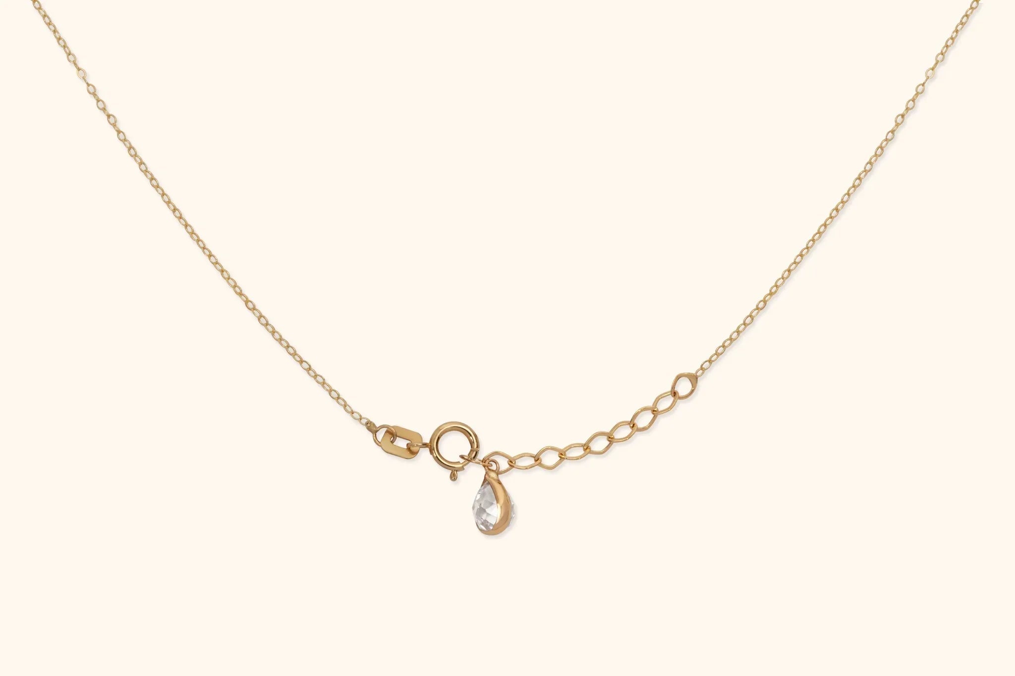 14K Gold Sapphire Necklace Station Necklace – Dainty Real Gold Gemstone Chain - 8