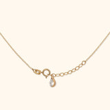 14K Gold Sapphire Necklace Station Necklace – Dainty Real Gold Gemstone Chain - 8