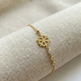 Bracciale Fiocco di Neve in Oro 14K – Gioielli con Ciondolo Invernale