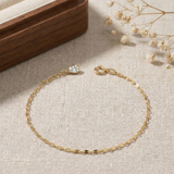 14K Solid Gold Twisted Chain Bracelet – Dainty Real Gold Jewelry