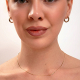 14K Gold Paperclip Chain Necklace – Modern Minimalist Statement Piece