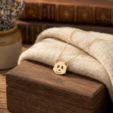14K Gold Panda Face Necklace – Cute Animal Jewelry Gift for Her