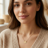 14K Gold Panda Face Necklace – Cute Animal Jewelry Gift for Her