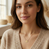 14K Gold Panda Face Necklace – Cute Animal Jewelry Gift for Her