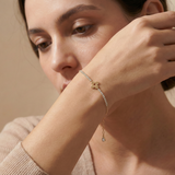 14K Gold Clover Bracelet – Dainty Lucky Charm Jewelry