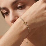 14K Gold Clover Bracelet – Dainty Lucky Charm Jewelry