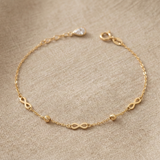 14K Gold Infinity Symbol Bracelet – Dainty Eternal Charm