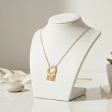 585 Gold Halskette – Giraffen Paar Herz Anhänger | Tier Schmuck der Liebe