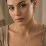 585 Gold Halskette – Giraffen Paar Herz Anhänger | Tier Schmuck der Liebe